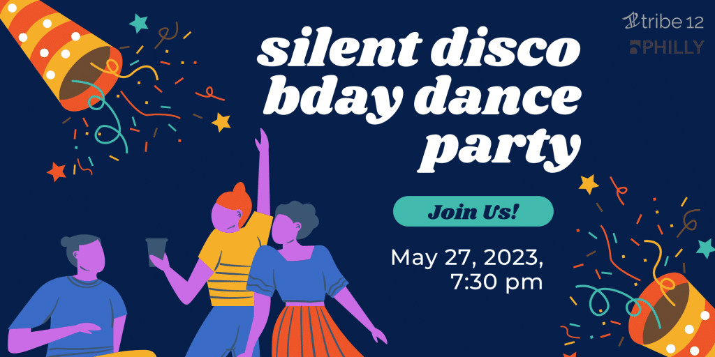 Blue Yellow and Orange Lets Dance Party Illustrated Instagram Post (2160 × 1080 px)